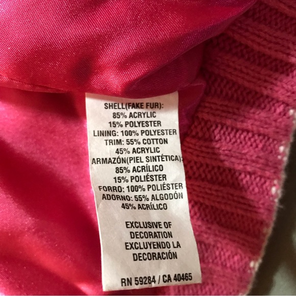 The Children’s Place pink fun fur vest (18 months) - Picture 5 of 6